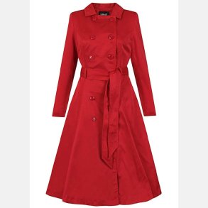 Collectif Vintage Korrina r�d trenchcoat