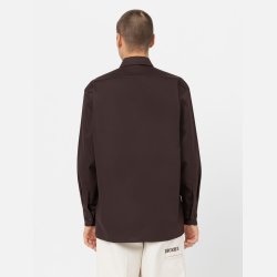 Dickies Relaxed Fit Workshirt langrmet Dark Brown