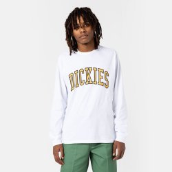 Dickies Aitkin Langrmet T-shirt White/Honey Gold