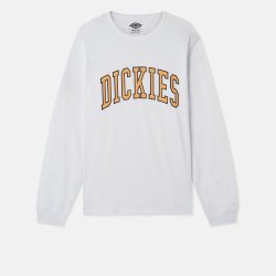 Dickies Aitkin Langrmet T-shirt White/Honey Gold