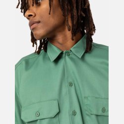 Dickies Relaxed Fit Workshirt kort�rmet Dark Ivy