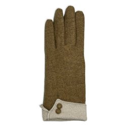 Brjesson Elsa kamelfarvede strikhandsker med uld