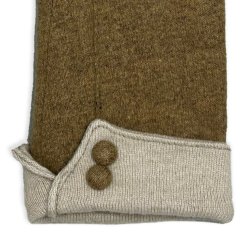 Brjesson Elsa kamelfarvede strikhandsker med uld