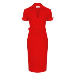 Zoe Vine Georgie Red pencilkjole