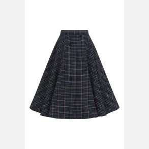 Pebbles 50er Check Swing nederdel Navy