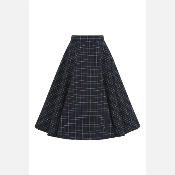 Pebbles 50er Check Swing nederdel Navy