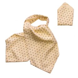 Kravat og lommetrklde i beige