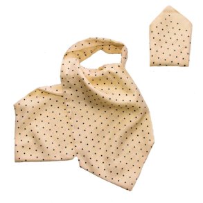 Kravat og lommetrklde i beige