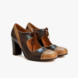 Margot smuk mrk- og lysebrun snresko