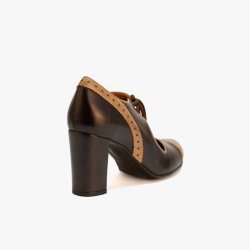 Margot smuk mrk- og lysebrun snresko