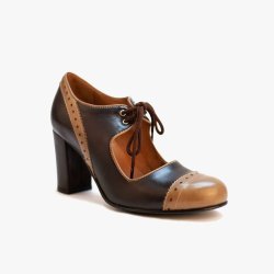 Margot smuk mrk- og lysebrun snresko