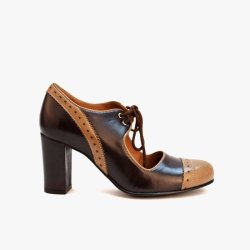 Margot smuk mrk- og lysebrun snresko