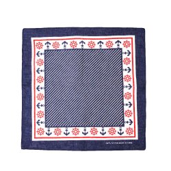 Bandana navybl med striber og ankre