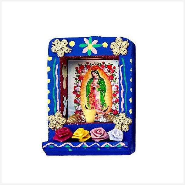 Mexicansk alter med Guadalupe bl