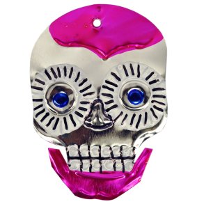 Mexicansk julepynt Pink Skull