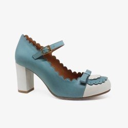 Penelope smuk lysebl og hvid retro sko