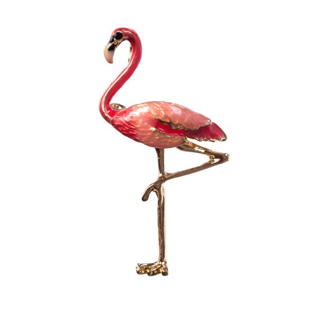 Pink Flamingo Broche