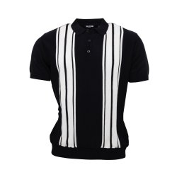 Relco stribet strikpolo Navy