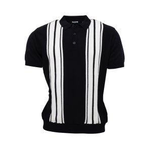 Relco stribet strikpolo Navy