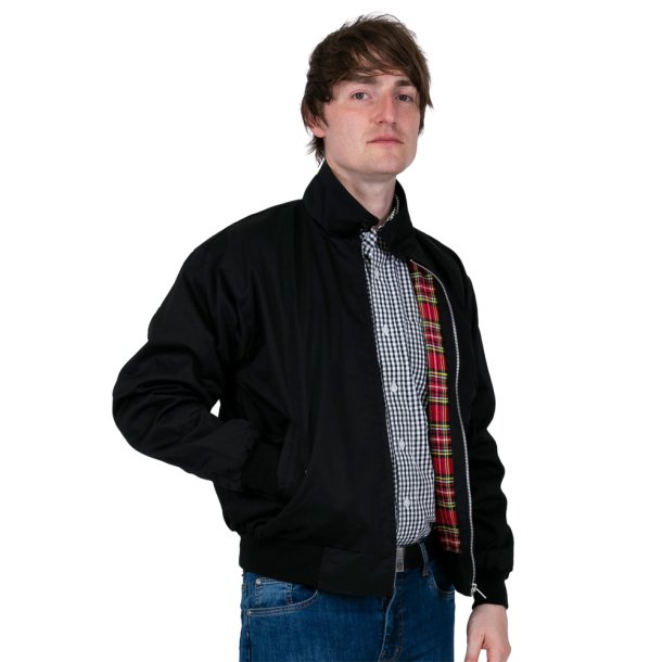  Klassisk Harrington jakke i sort