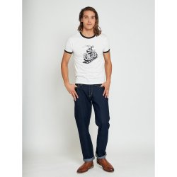 Ringer Biker T-Shirt hvid