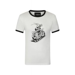 Ringer Biker T-Shirt hvid