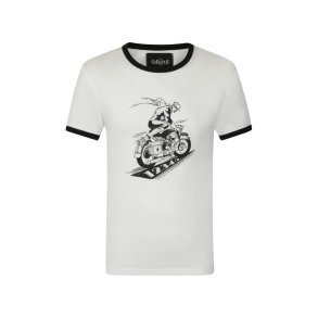 Ringer Biker T-Shirt hvid