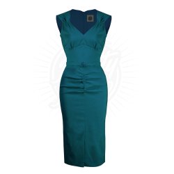 Pretty Retro Rita Teal pencilkjole