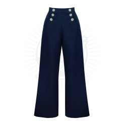 Pretty Retro sailor hjtaljede slacks i navy
