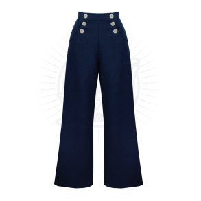 Pretty Retro sailor hjtaljede slacks i navy