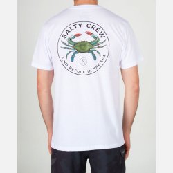 Salty Crew T-shirt - Blue Crabber White