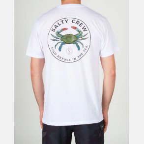 Salty Crew T-shirt - Blue Crabber White