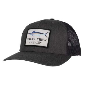 Salty Crew Marlin Mount Retro Trucker Cap Heather Grey