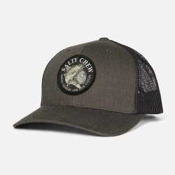 Salty Crew Reel Fly Retro Trucker Cap Heather Grey