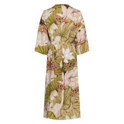 Smuk kimono med Hejrer og Lotusblomster