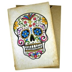 Mexicansk Postkort Sugarskull