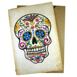 Mexicansk Postkort Sugarskull