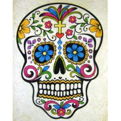 Mexicansk Postkort Sugarskull