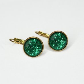 Urban Hippies reringe - Dots Emerald Glitter