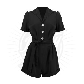 The Pretty Retro Playsuit i 40er stil sort