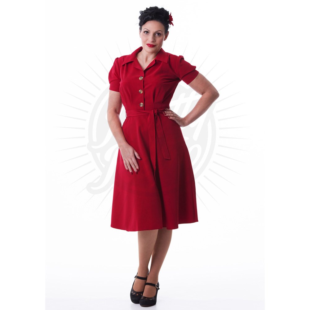 i 40er stil rød - Kvinder - Rockahula